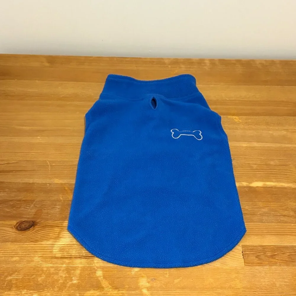 Frisco Ultra lightweight Basic Dog & Cat Velcro Blue Fleece Vest Coat Size L